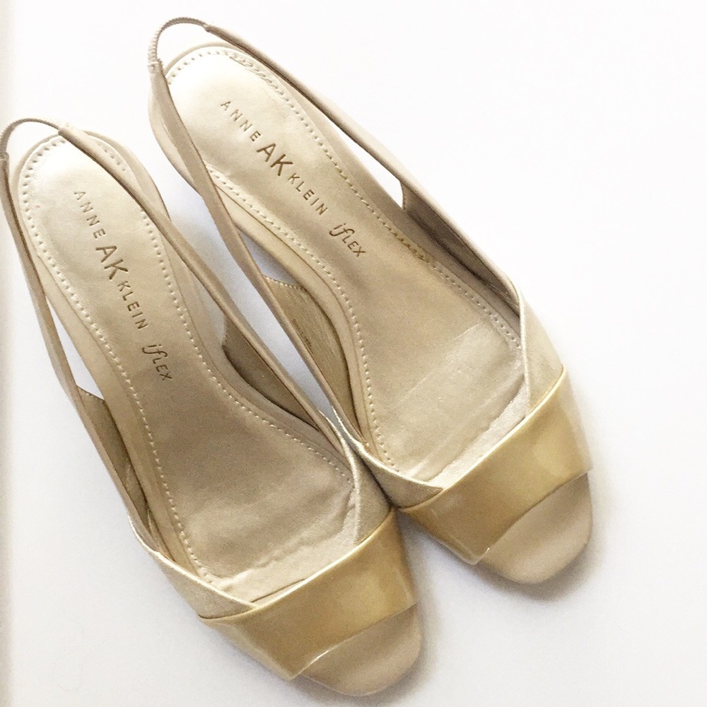 AK Anne Klein Gold Layth Sandal